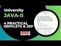 tybsc java-II 4 practical Servlets JSP programs with solutions university practical exam 2023