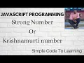 7 JavaScript to check Strong Number or Krishnamurti number Hindi