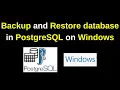 127 How to backup and restore database in PostgreSQL on Windows PostgreSQL Database restore 2024