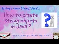 How to create String objects in Java