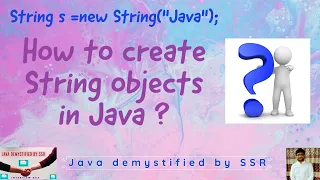 How to create String objects in Java