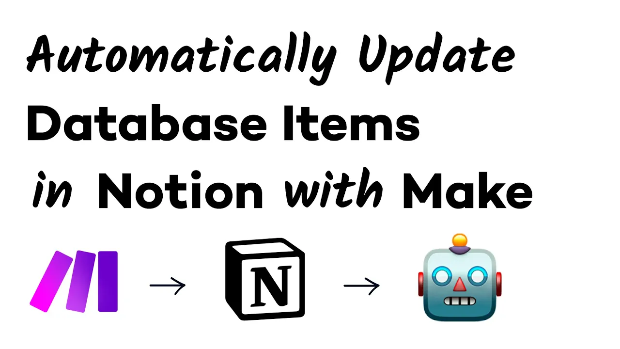 Outline Video Automatically Update Your Notion Database Items with Make (Integromat)