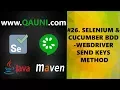 Selenium Cucumber BDD - Tutorial WebDriver Send Keys Method