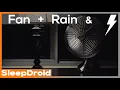 Lagu ► Dripping Rain and Thunder with HIGH SPEED Fan Sounds for Sleeping. Fan White Noise. Rain/Thunder