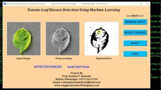 Python Code for Tomato Plant Disease Detection Using Machine Learning Full Project With Source Code