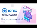 Ionic tutorial-7 How to create service