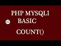 PHP MYSQLI BASIC COUNT Count Function used for count number of rows from table using PHP MYSQLI