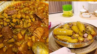 باميه مع محشي القرع وصفه حلبيه طريقة زمان اسمها حب بعب الطعم خيال لأول مره على النت دلال حناوي 