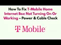 How To Fix T-Mobile Home Internet Box Not Turning On Or Working - Power Cable Check