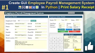 How to Create Employee Payroll Management System with Database in Python Print Salary