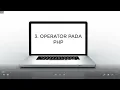 3 Operator Pada PHP
