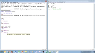 2 Python 3 input function and basic variable types and conversion AE1205