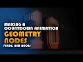 how to create a count down animation using geometry nodes in blender very easy