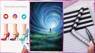 12 Easy Creative Art Hacks When You’re Bored || Art Ideas || painting for Beginners