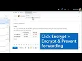 Encrypt an email and prevent forwarding in Outlook