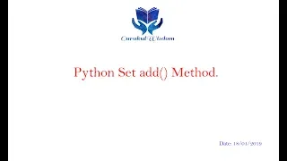 53-Python Set add Method