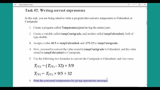 Temperature Calculator in JAVA Writing Correct Expressions