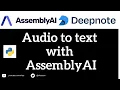 Convert files to Text files using AssemblyAI