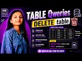 DELETE Table Queries in SQL DELETE Table in MySQL Lecture 25