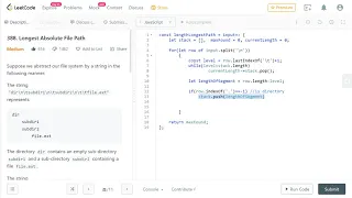 LeetCode 388 Medium Longest Absolute File Path