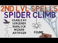 2nd Level Spell Spider Climb DnD 5E Spell