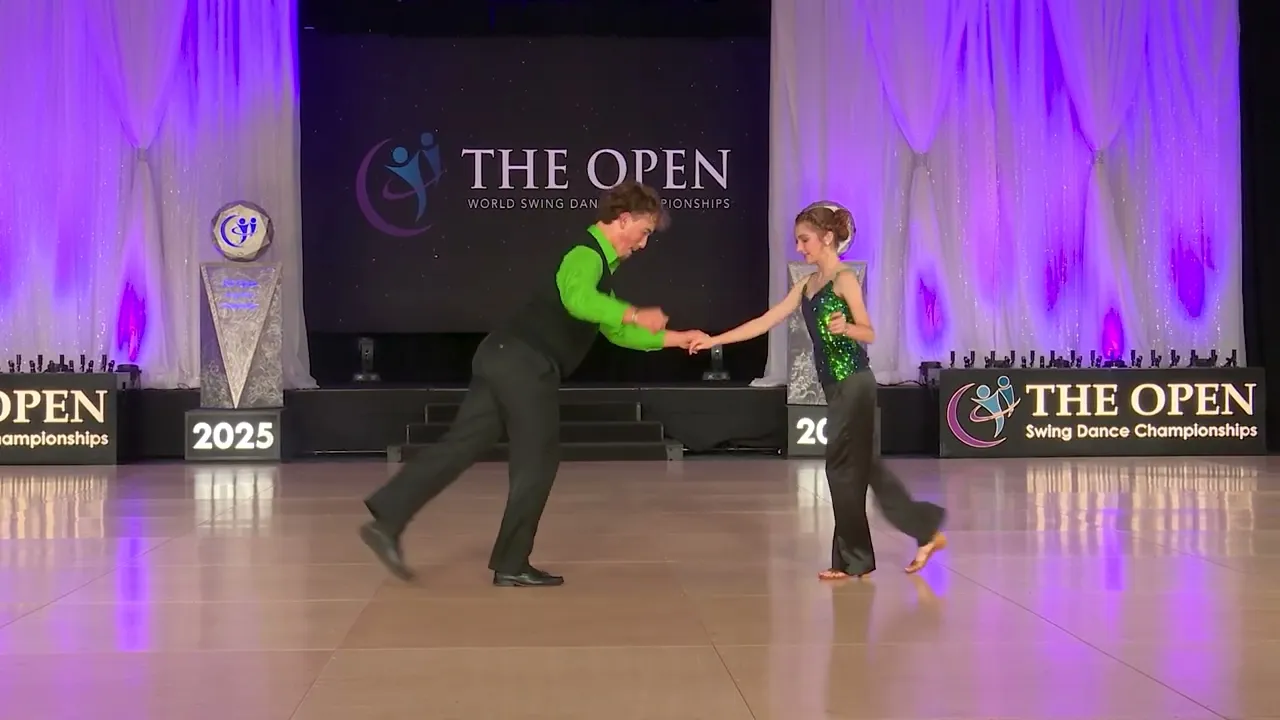 Parker Caldwell and Claire Flogel - 4th Place Strictly Shag - Juniors - The Open 2025