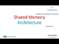 Parallel and Distributed Computing Lecture 5 Shared Memory Architecture