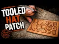 Tooling a leather hat patch