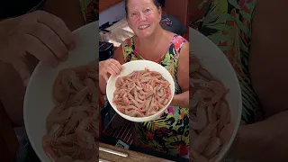 Fresh Prawns. Prawn cocktails anyone?  Suggestions please? #liveaboard #sailboat #fishing #seafood