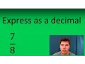 How to Express as a Decimal