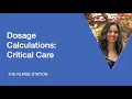 Dosage Calculations Critical Care