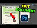 How To Edit Documents Certificates in Photoshop