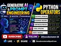 Basic Levels of Operators in Python Part - 1