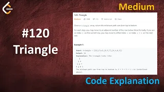 Triangle Live Coding with Explanation Leetcode - 120
