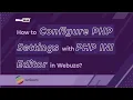 How to Configure PHP Settings with PHP INI Editor in Webuzo MilesWeb