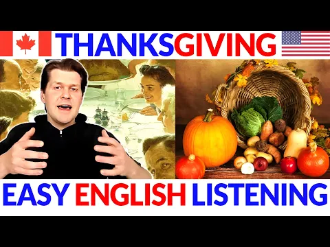 Canadian & American Thanksgiving 🙏🦃 Input compreensível em inglês | Iniciante fácil Listening Lição