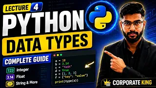 Lecture 4 Data Types in Python int float str bool type Function Python Course 2026