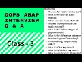 OOPS ABAP 3 LOAD DEFERRED CONSTRUCTOR HIERARCHY STATIC METHOD STATIC CONSTRUCTOR