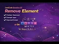 LeetCode 27 Remove Element Two Pointer Pattern Explained
