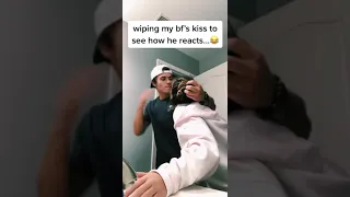 Wiping My Boyfriend S Kiss For His Reaction Shorts  Wiping My Boyfriend S Kiss For His Reaction Shorts