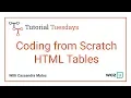 Woz U Learn to Code Intro to HTML Tables Coding From Scratch