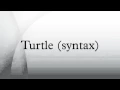 Turtle syntax