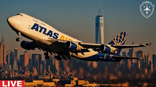 LIVE FROM NEW YORK SKYLINE PLANE SPOTTING WITH RUNWAY 4 OPS