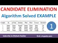 1 Candidate Elimination Algorithm Solved Example - 1 Machine Learning by Mahesh Huddar