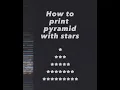 Print Pyramid pattern with Stars 2023 C Language