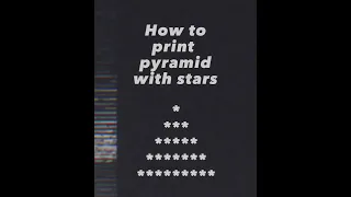 Print Pyramid pattern with Stars 2023 C Language