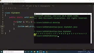Java program to print A to Z alphabets Java Programming Course Buner Technical