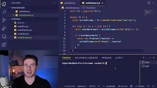 How to use read and write streams in node js for BIG CSV files