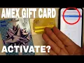 How To Activate American Express Amex Gift Card