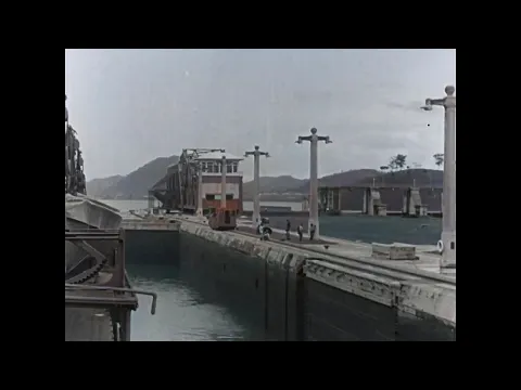 1919 Panama Canal - Scenes of the Finished Canal - Restored in Color